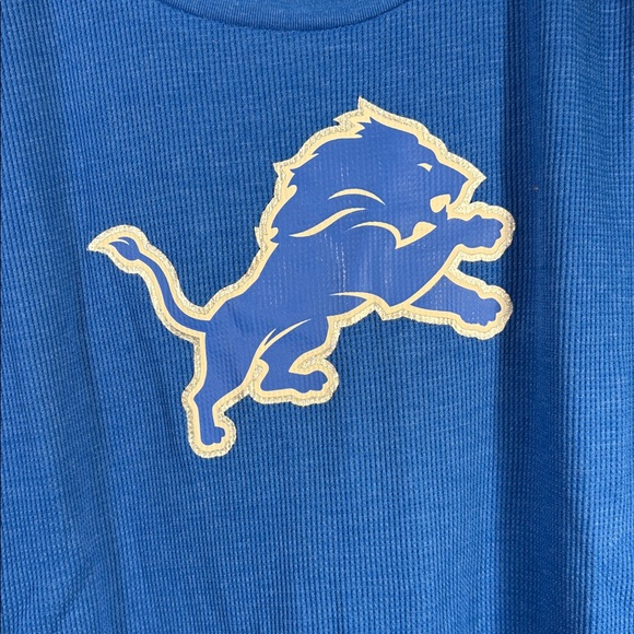 NFL Blue Team Apparel Women's Shirt waffle weave Detroit lions XL ii - Picture 2 of 7